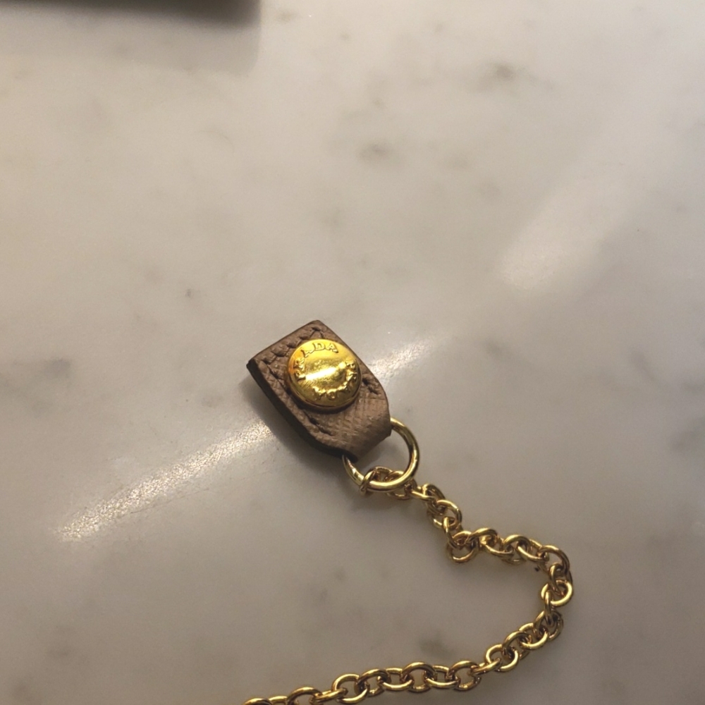 Prada Gold Bar Flap Wallet with Detachable Credit Card Holder - Picture 11 of 14